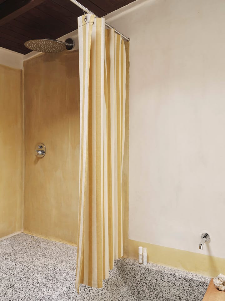 Chambray zasłona prysznicowa, Warm yellow-parchment Ferm Living