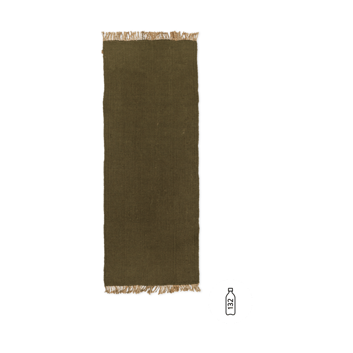Chodnik Block - Naturalny oliwkowy, 80x200 cm - Ferm Living