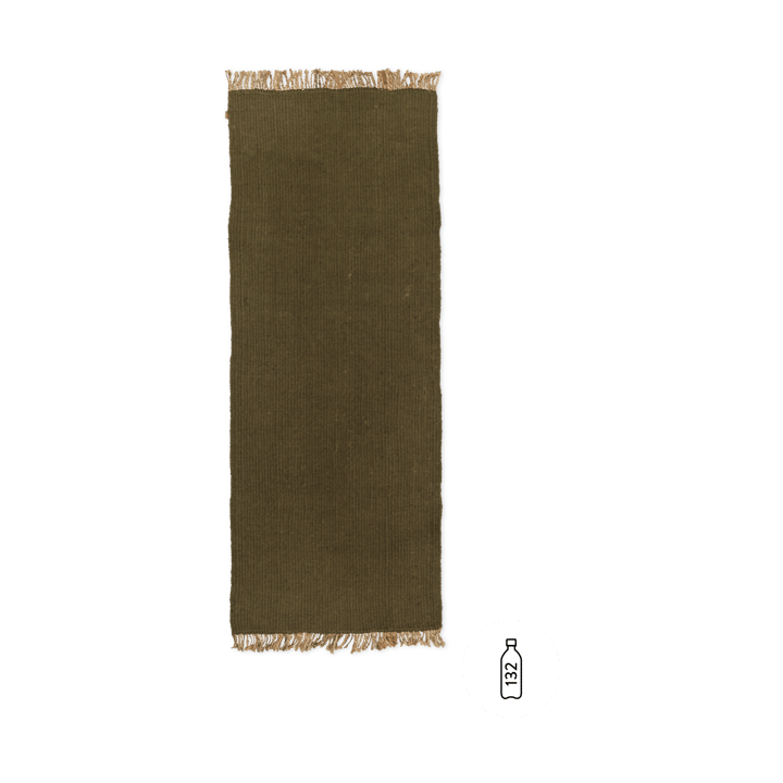 Chodnik Block - Naturalny oliwkowy, 80x200 cm - Ferm LIVING