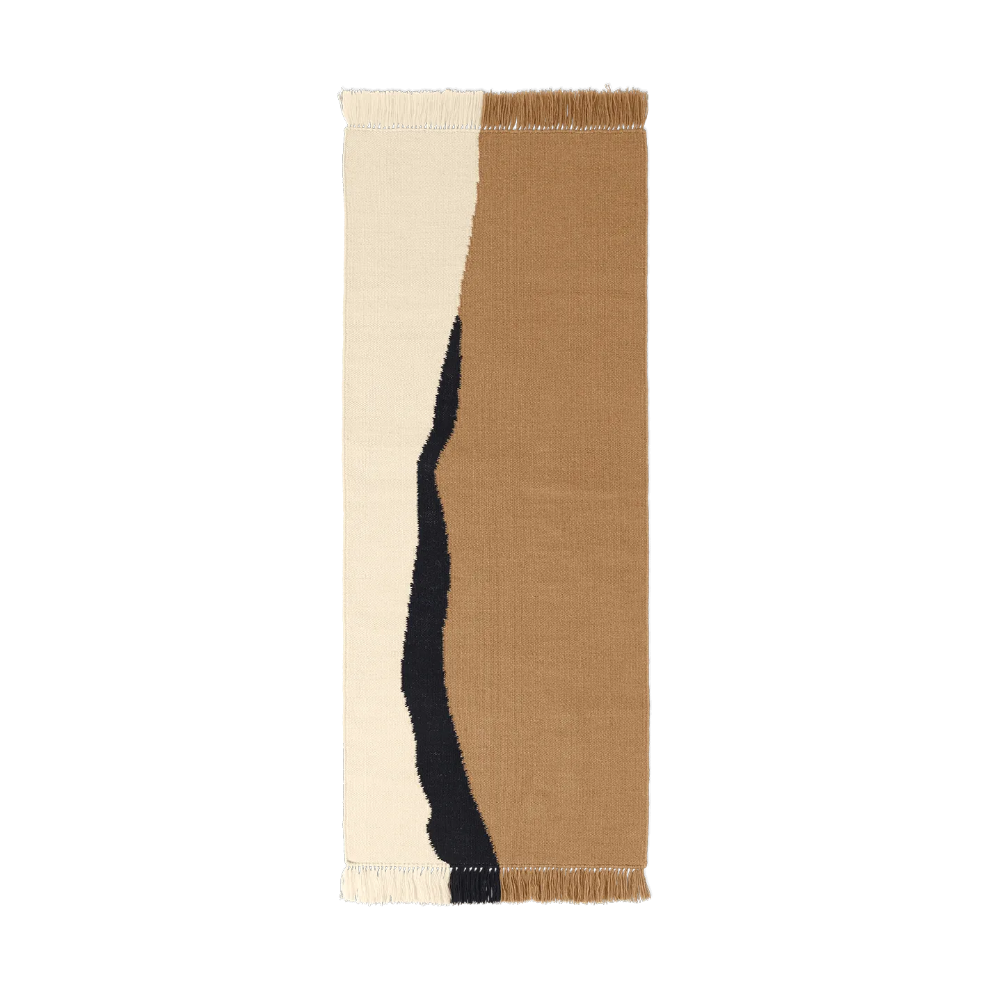 Chodnik Soil Kelim, Dark sand-off white, 70x180 cm Ferm Living