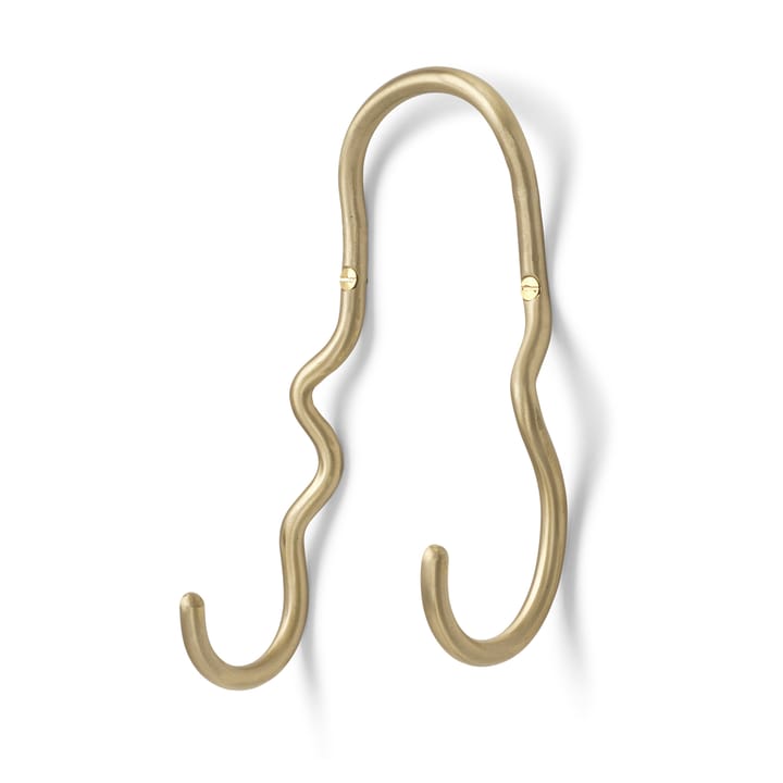 Curvature podwójny wieszak - brass - Ferm Living