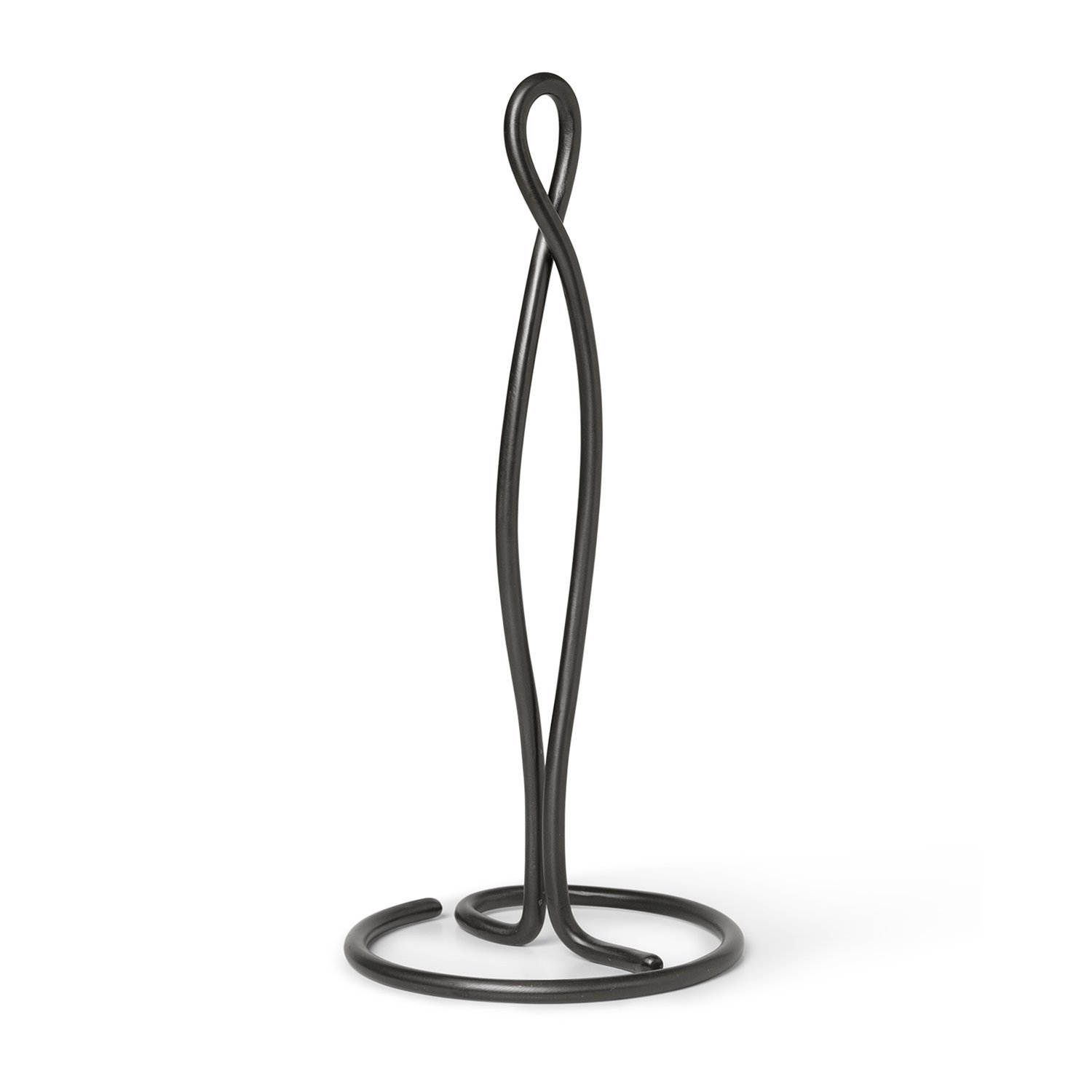 Ferm Living Curvature uchwyt na papier kuchenny Black brass