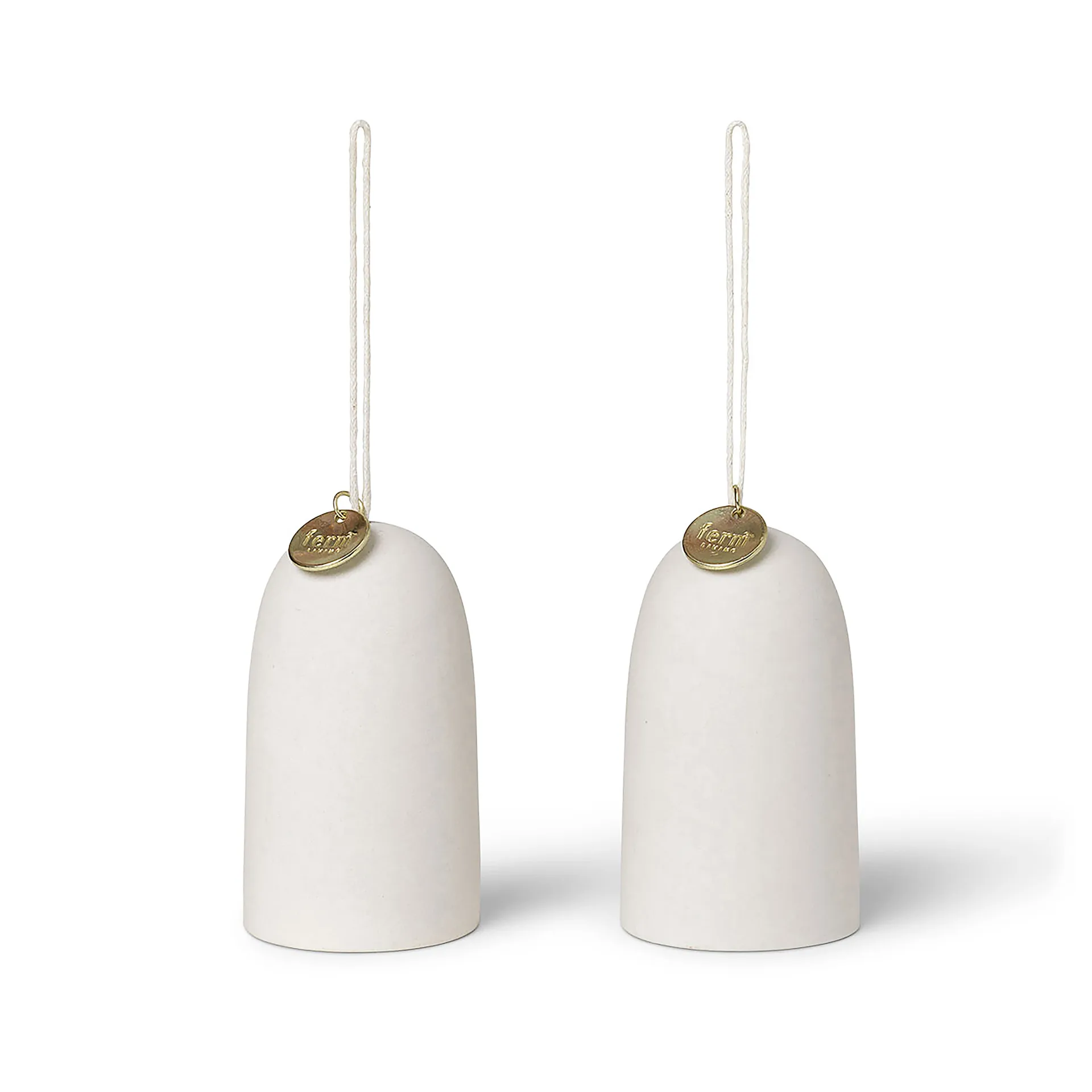 Dekoracja świąteczna Bell Ø4 cm 2 szt., Off-white Ferm Living