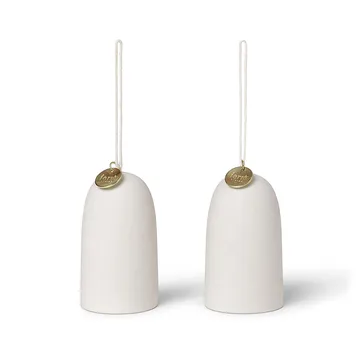 Dekoracja świąteczna Bell Ø4 cm 2 szt. - Off-white - Ferm Living