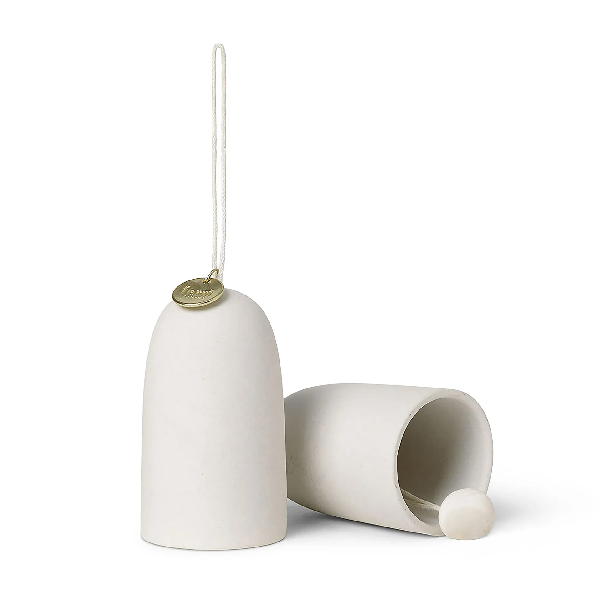 Dekoracja świąteczna Bell Ø4 cm 2 szt., Off-white Ferm Living