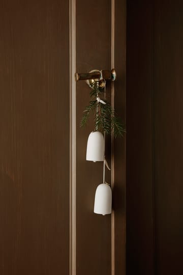Dekoracja świąteczna Bell Ø4 cm 2 szt. - Off-white - Ferm Living