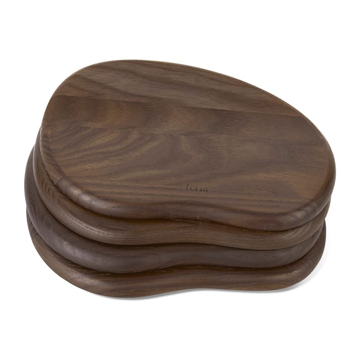 Deseczka śniadaniowa Cairn butter boards 4 szt. - Ciemnobrązowy - Ferm Living