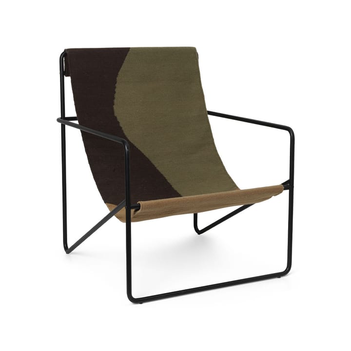 Desert lounge chair - dune, czarny stojak - Ferm LIVING