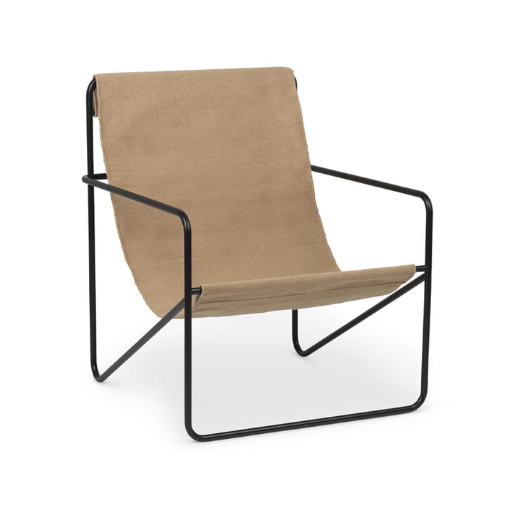 Desert lounge chair - sand, czarny stojak - Ferm Living