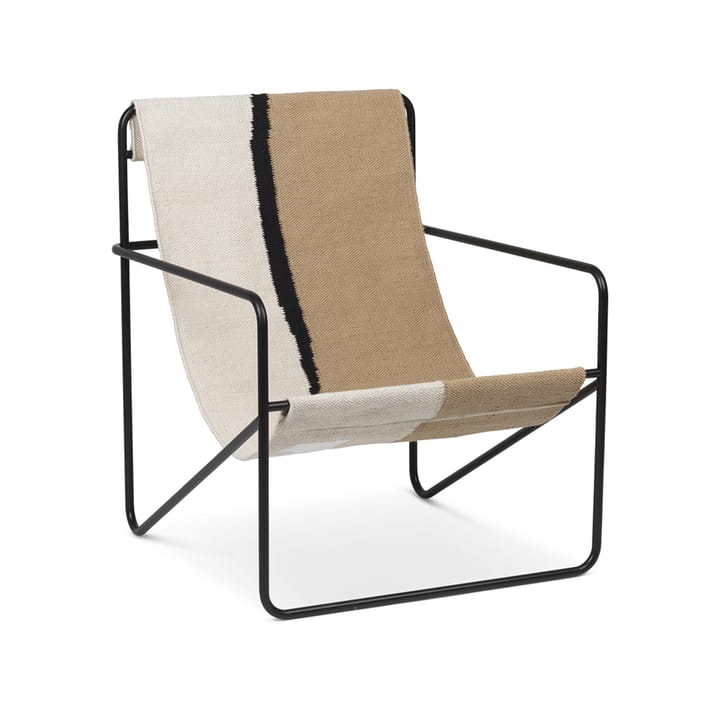 Desert lounge chair - soil, czarny stojak - ferm LIVING