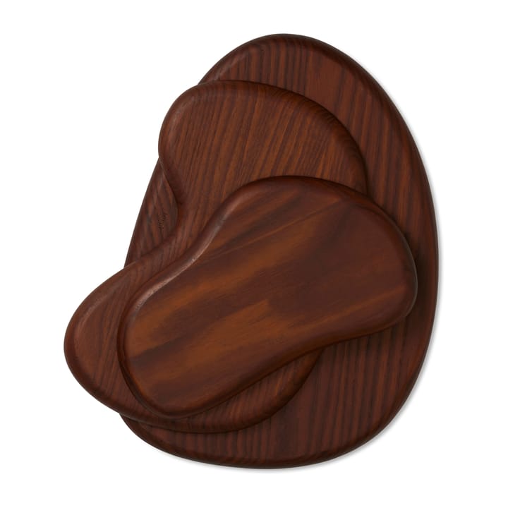 Deska do krojenia Cairn, 3 elementy - Ciemnobrązowy - Ferm Living