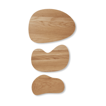 Deska do krojenia Cairn, 3 elementy - Oak - Ferm Living