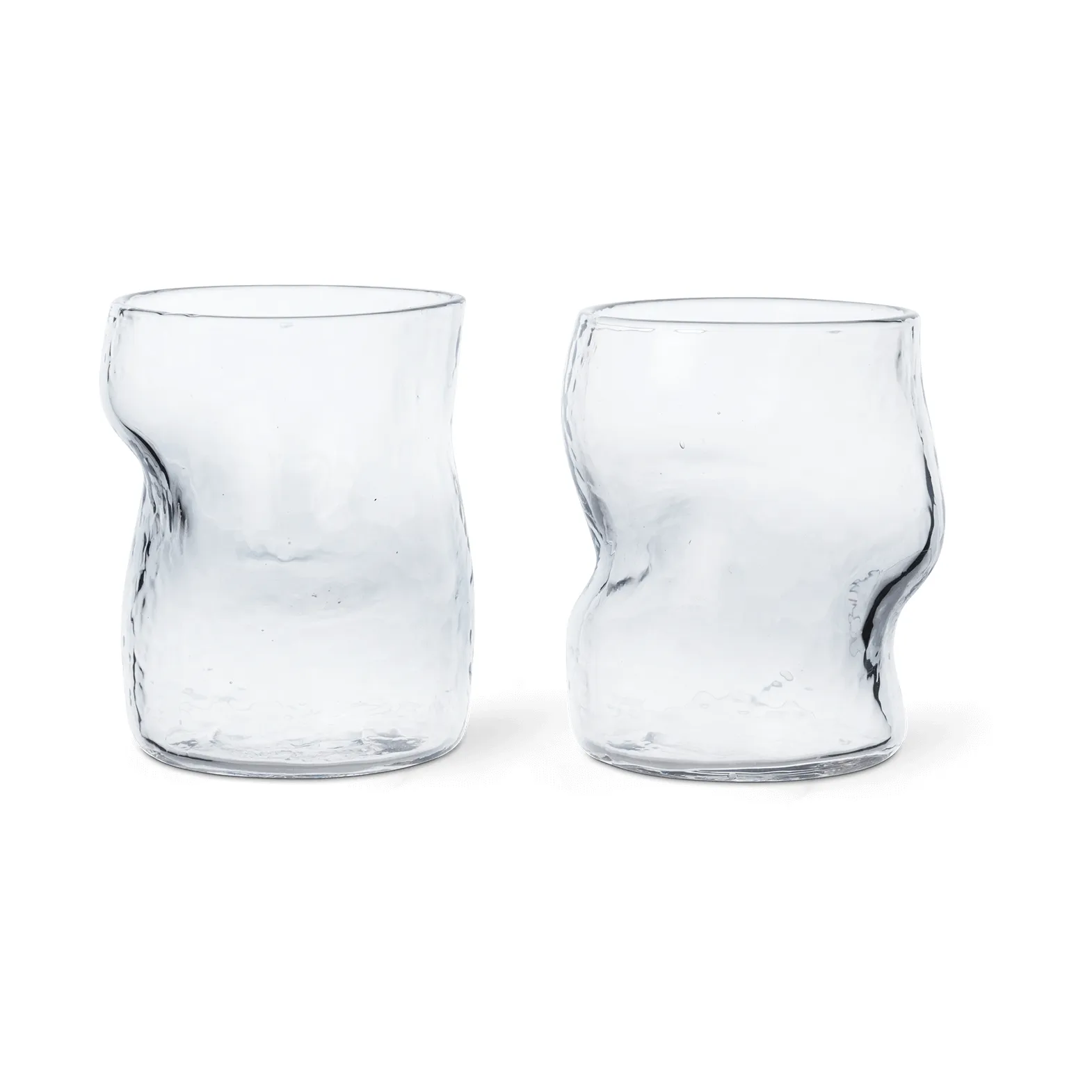 Dimple szklanki 270 ml, 2‑pak, Clear Ferm Living