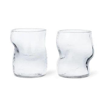 Dimple szklanki 270 ml, 2‑pak - Clear - Ferm Living