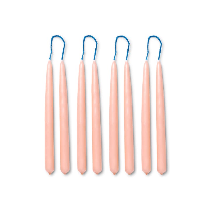 Dipped candles  ręcznie robione świeczki 15 cm 8-pak  - Blush - Ferm LIVING