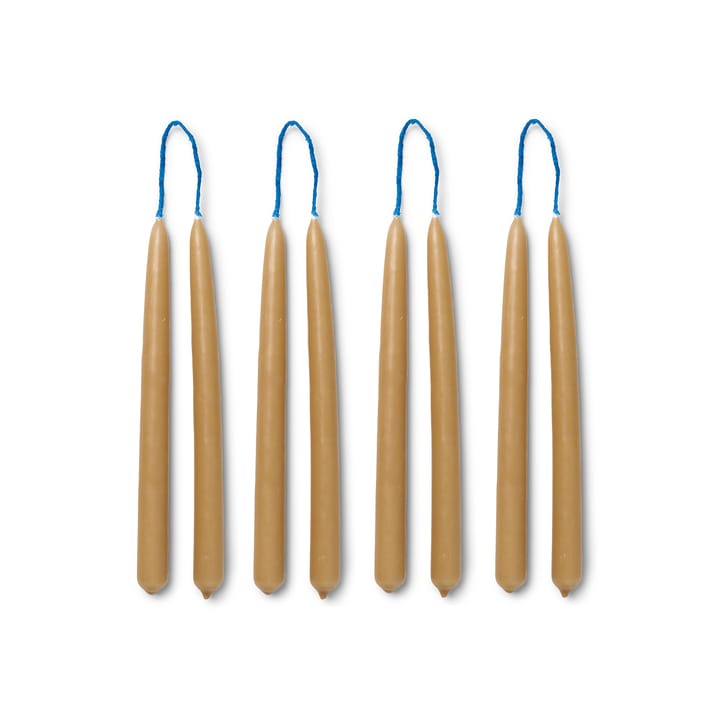 Dipped candles  ręcznie robione świeczki 15 cm 8-pak  - Straw - ferm LIVING