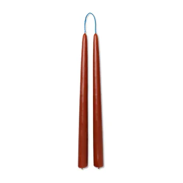 Dipped candles ręcznie robione świeczki 30 cm 2-pak - Rust - Ferm Living