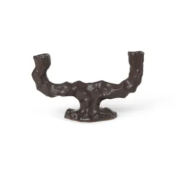 Dito świecznik podwójny - Dark Brown - Ferm Living