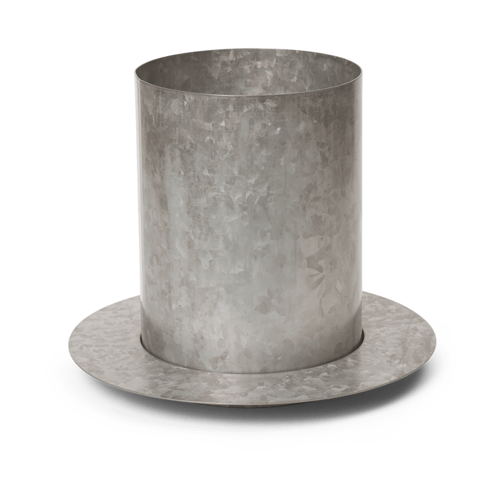 Donica Auran small 21 cm - Galvanized iron - ferm LIVING