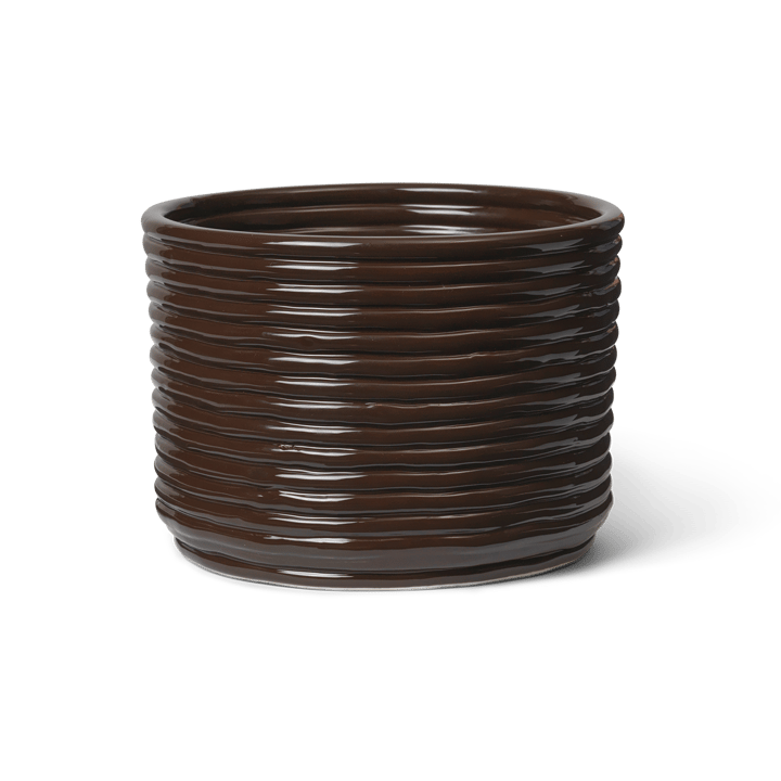 Donica Corduroy Ø20x15 cm - Carob Brown - Ferm Living