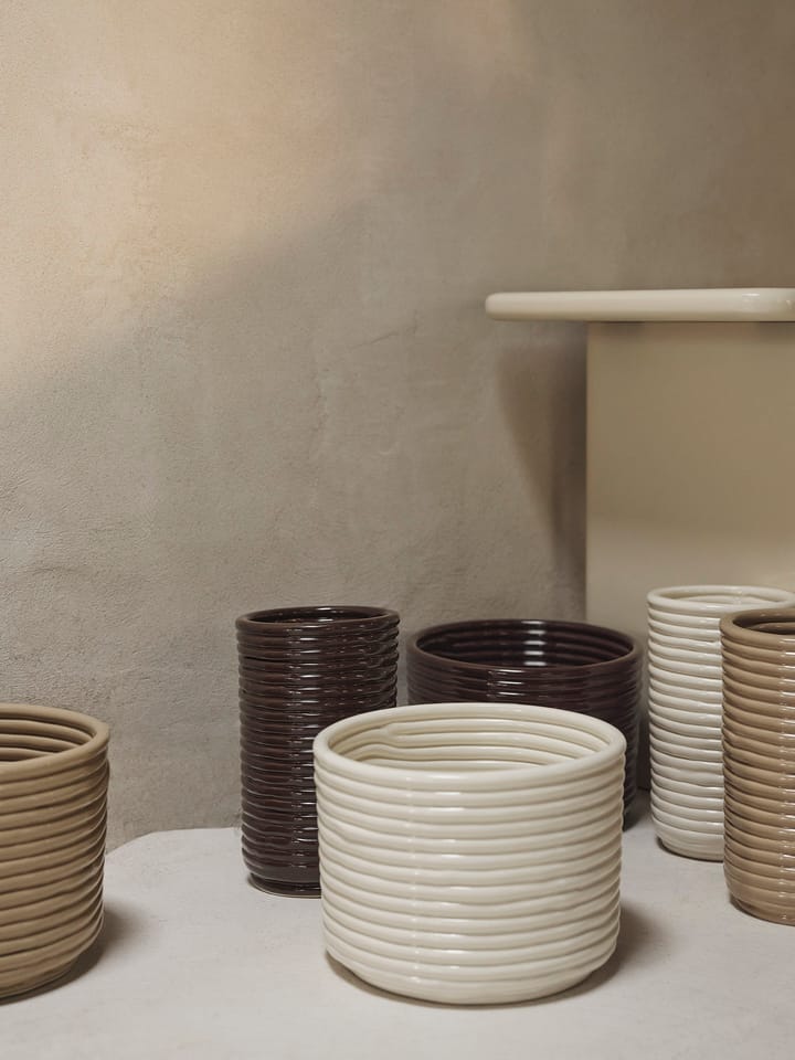 Donica Corduroy Ø20x15 cm, Off white Ferm Living
