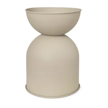 Doniczka Hourglass, średnia Ø40 cm - Cashmere (beżowa) - Ferm Living