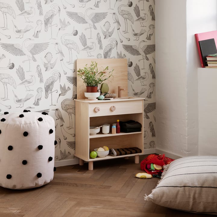 Dot pufa Ø39 cm, sand-black Ferm Living