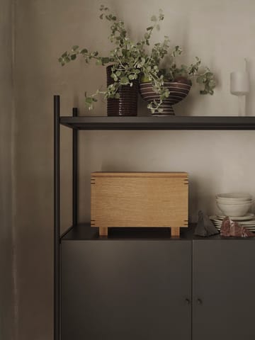 Drewniane pudełko Bon 19x35 cm - Oiled oak - Ferm Living