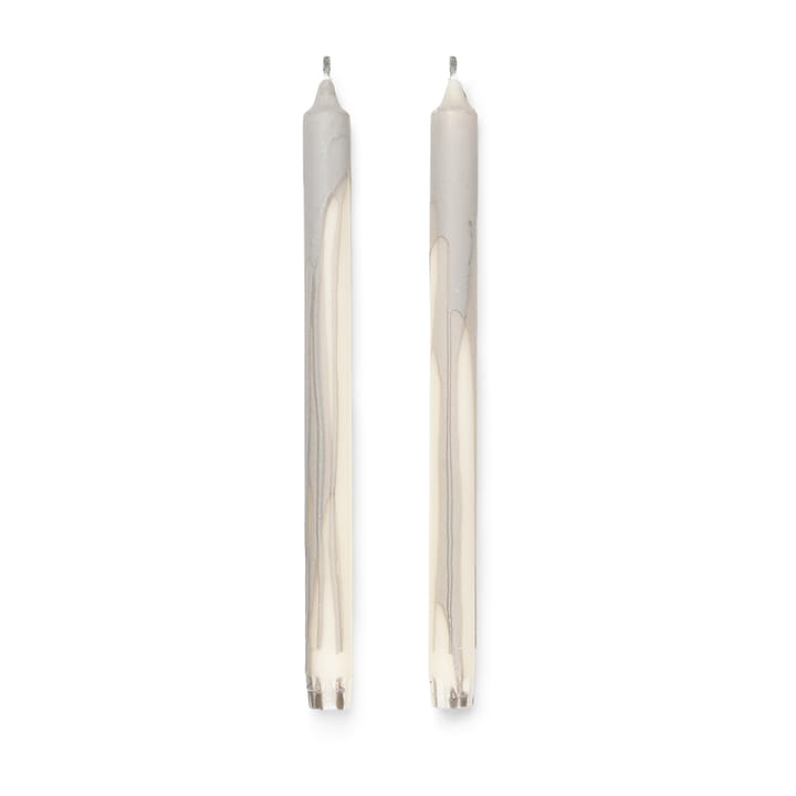 Dryp zestaw świec stearynowych 2-pak - Warm Grey - Ferm Living