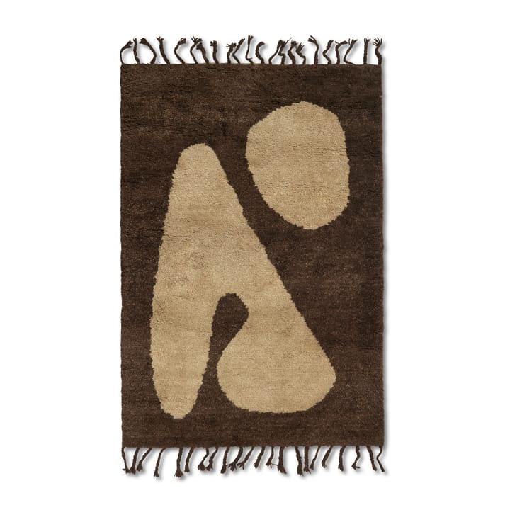Dywan Abstract brown-off-white, 80x120 cm Ferm Living