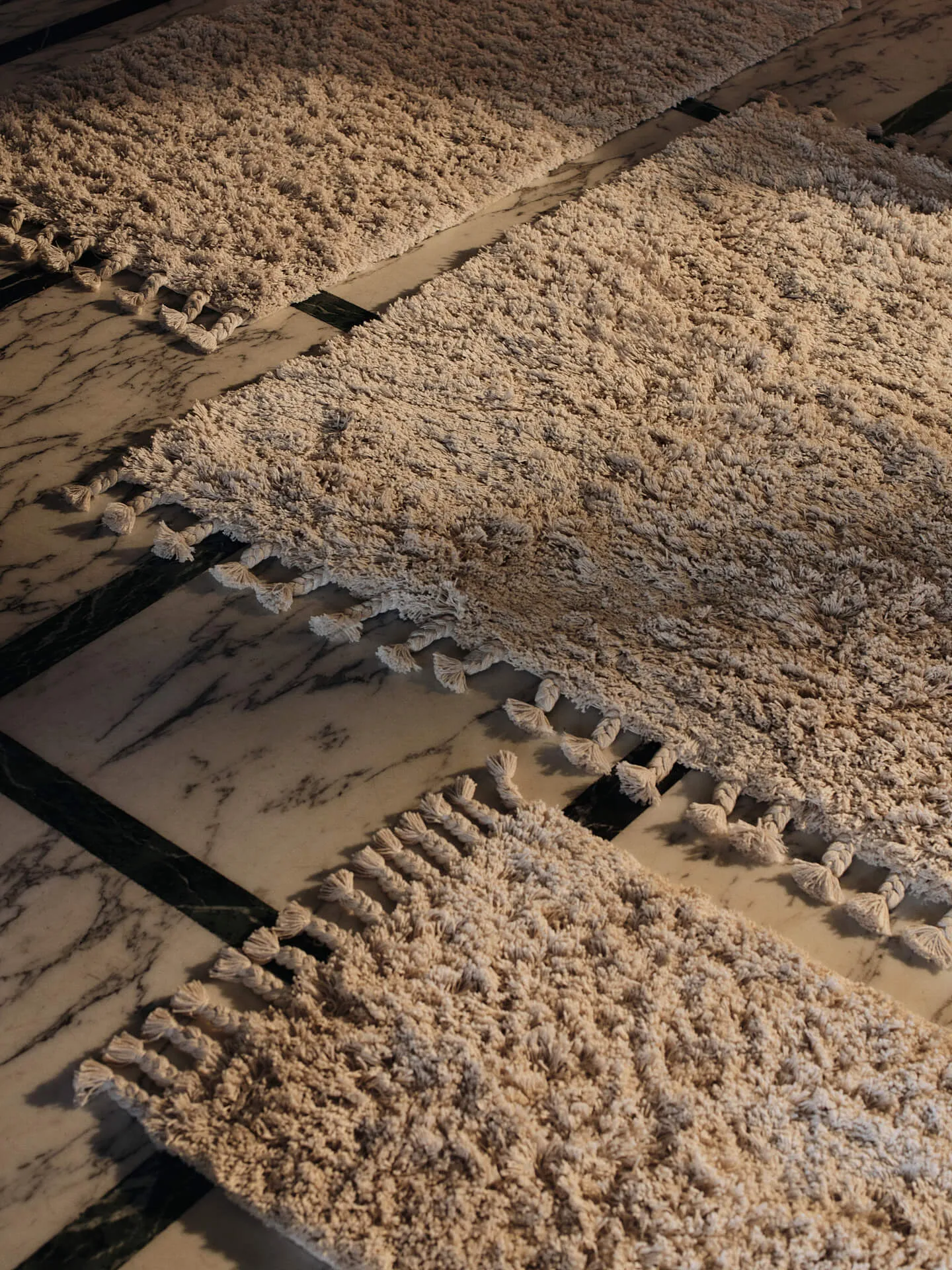 Dywan Amass długie włosie 70x50 cm, Off-white Ferm Living