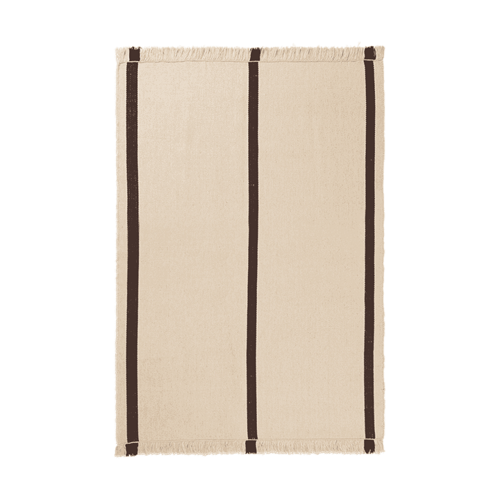 Dywan Calm kelim - Off-white, Coffee, 140x200 cm - Ferm Living
