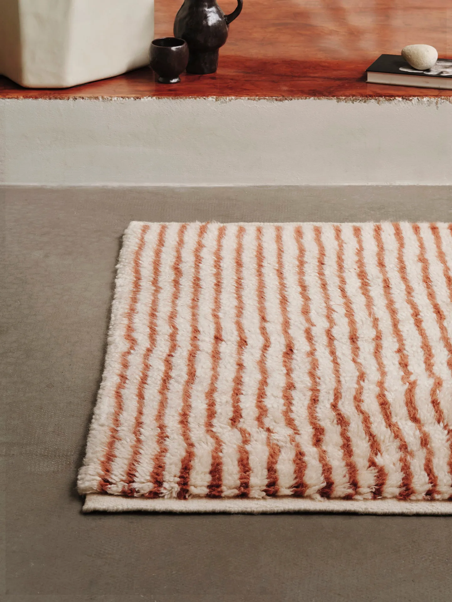 Dywan Kami, Off white-red brown, 80x120 cm Ferm Living