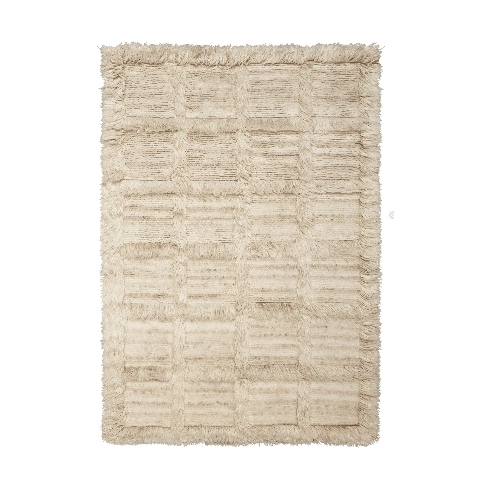Dywan Norte grid, Natural, 160x235 cm Ferm Living