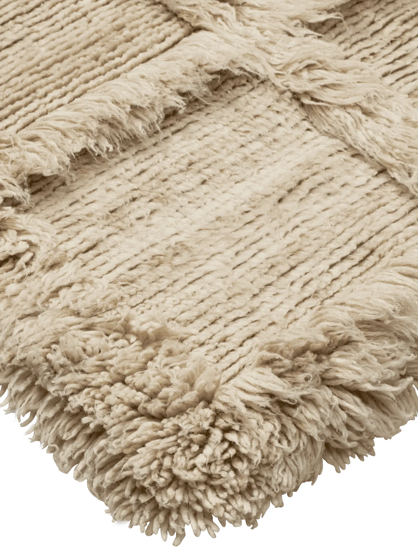 Dywan Norte grid, Natural, 160x235 cm Ferm Living