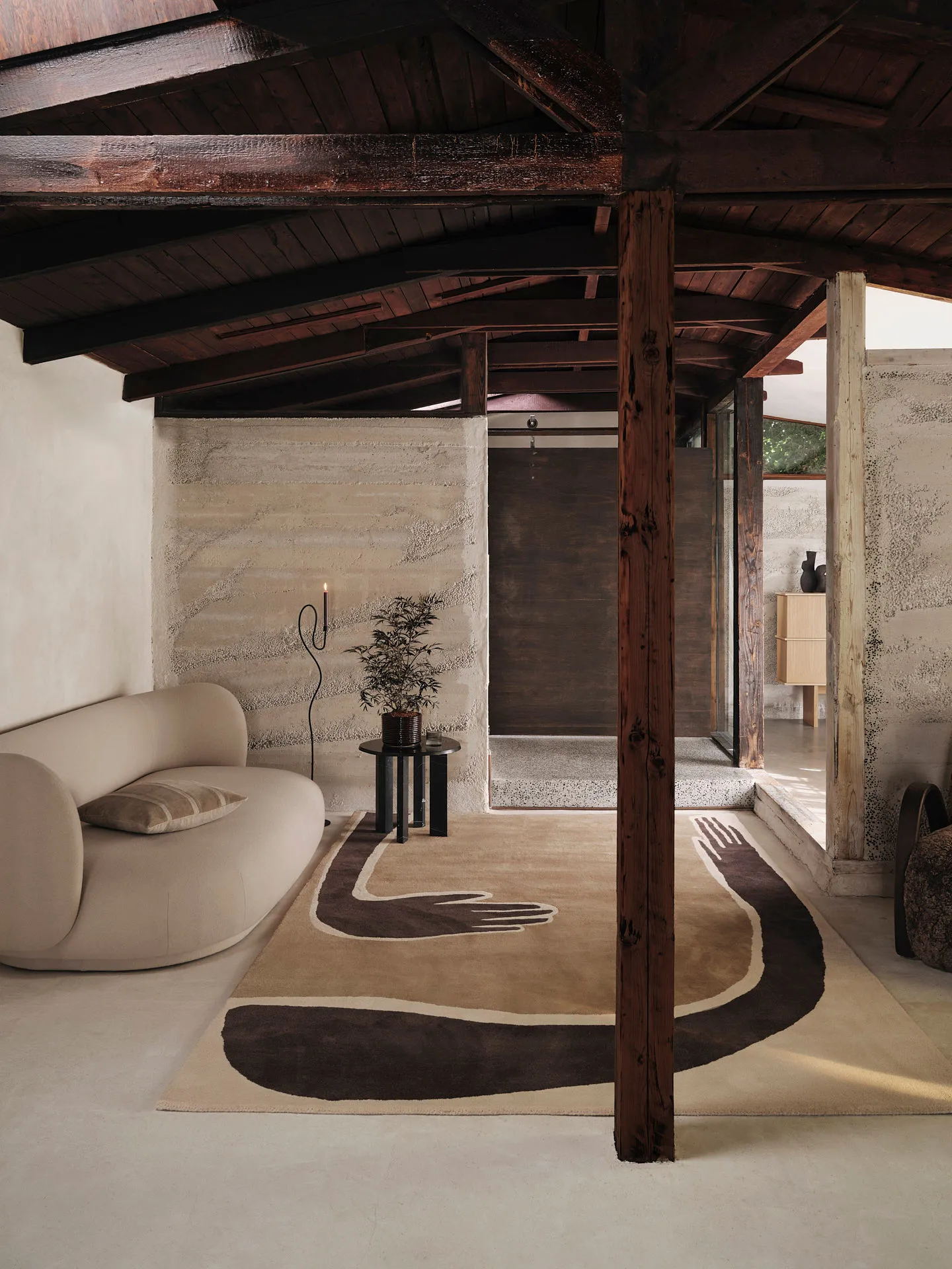 Dywan Pose, Coffee-off white, 200x300 cm Ferm Living