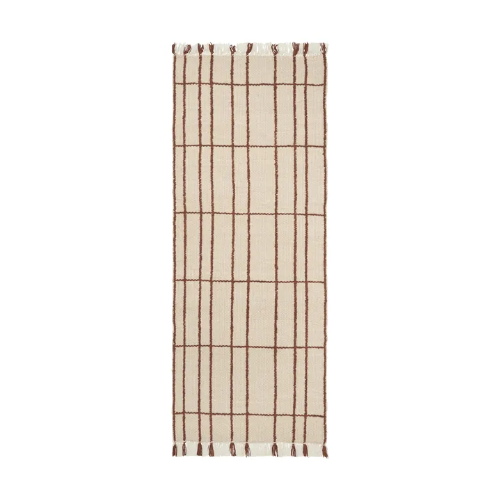 Dywan Sen - Parchment-chestnut, 80x200 cm - Ferm Living