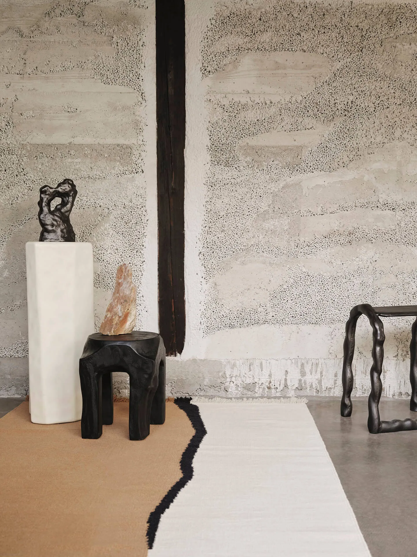 Dywan Soil Kelim, Dark sand-off white, 140x200 cm Ferm Living