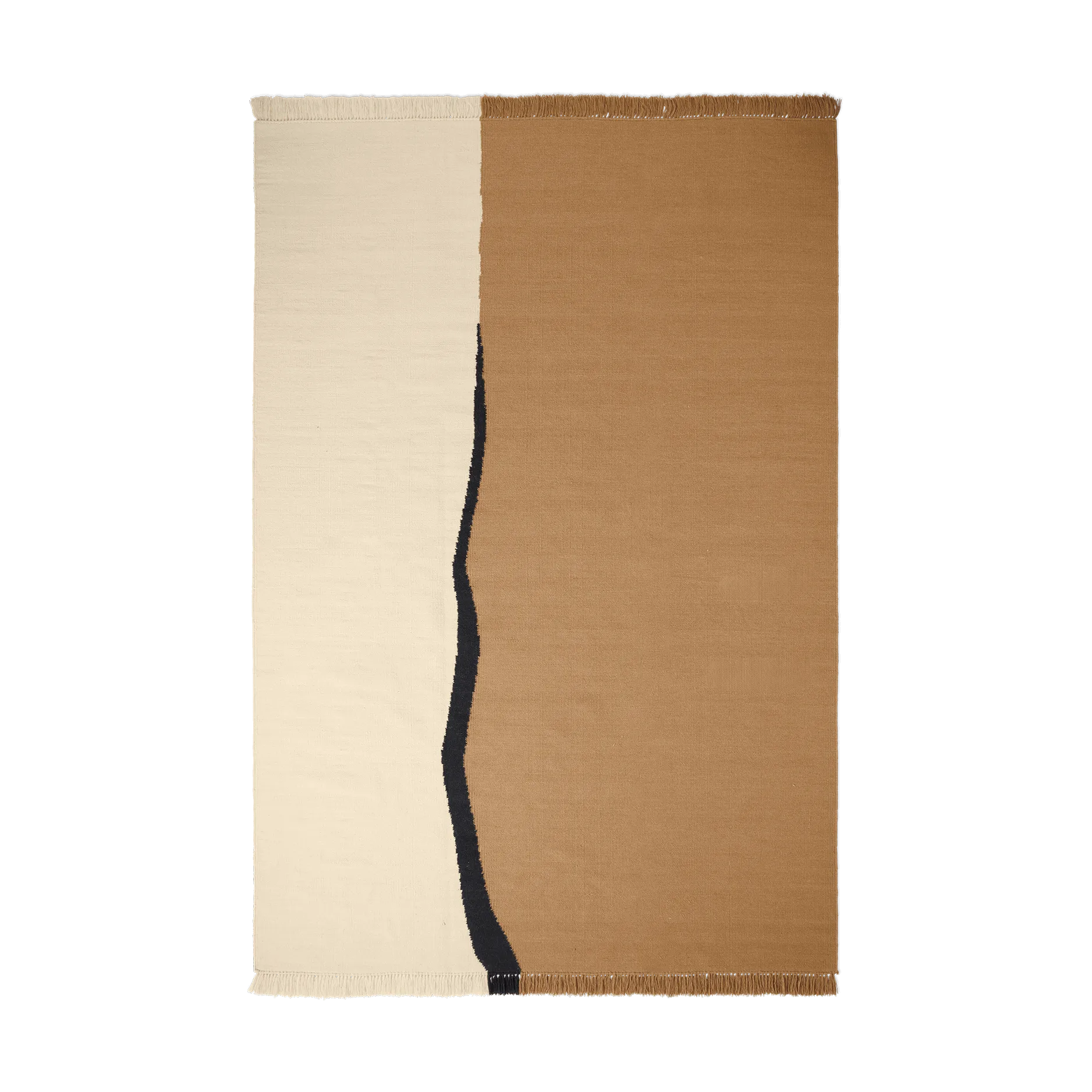 Dywan Soil Kelim, Dark sand-off white, 200x300 cm Ferm Living