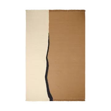 Dywan Soil Kelim - Dark sand-off white, 200x300 cm - Ferm Living