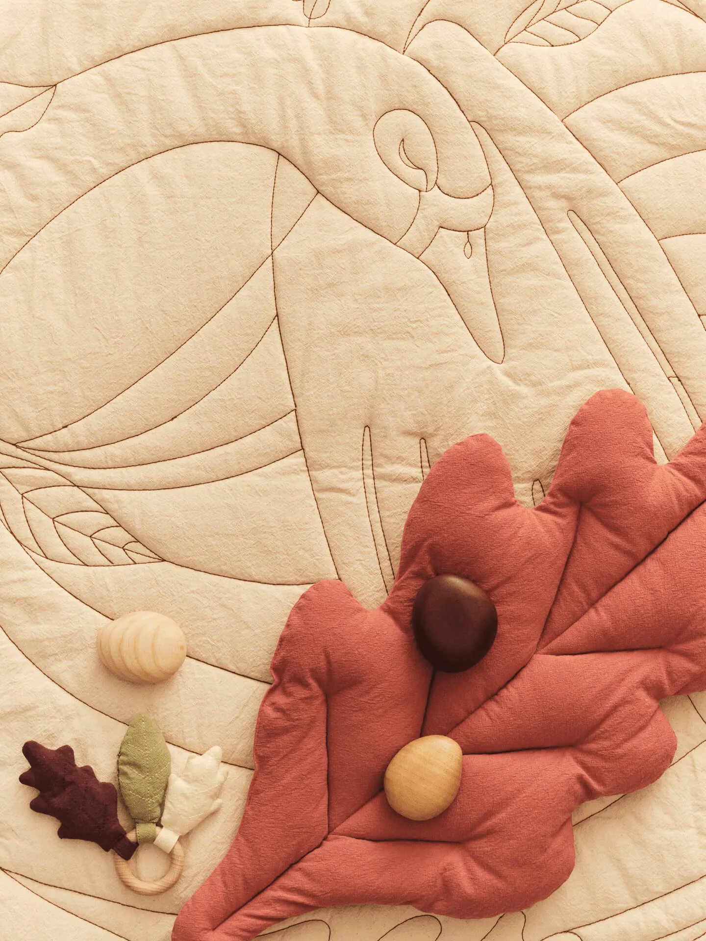 Dywan Swan baby, Natural, Ø100 cm Ferm Living