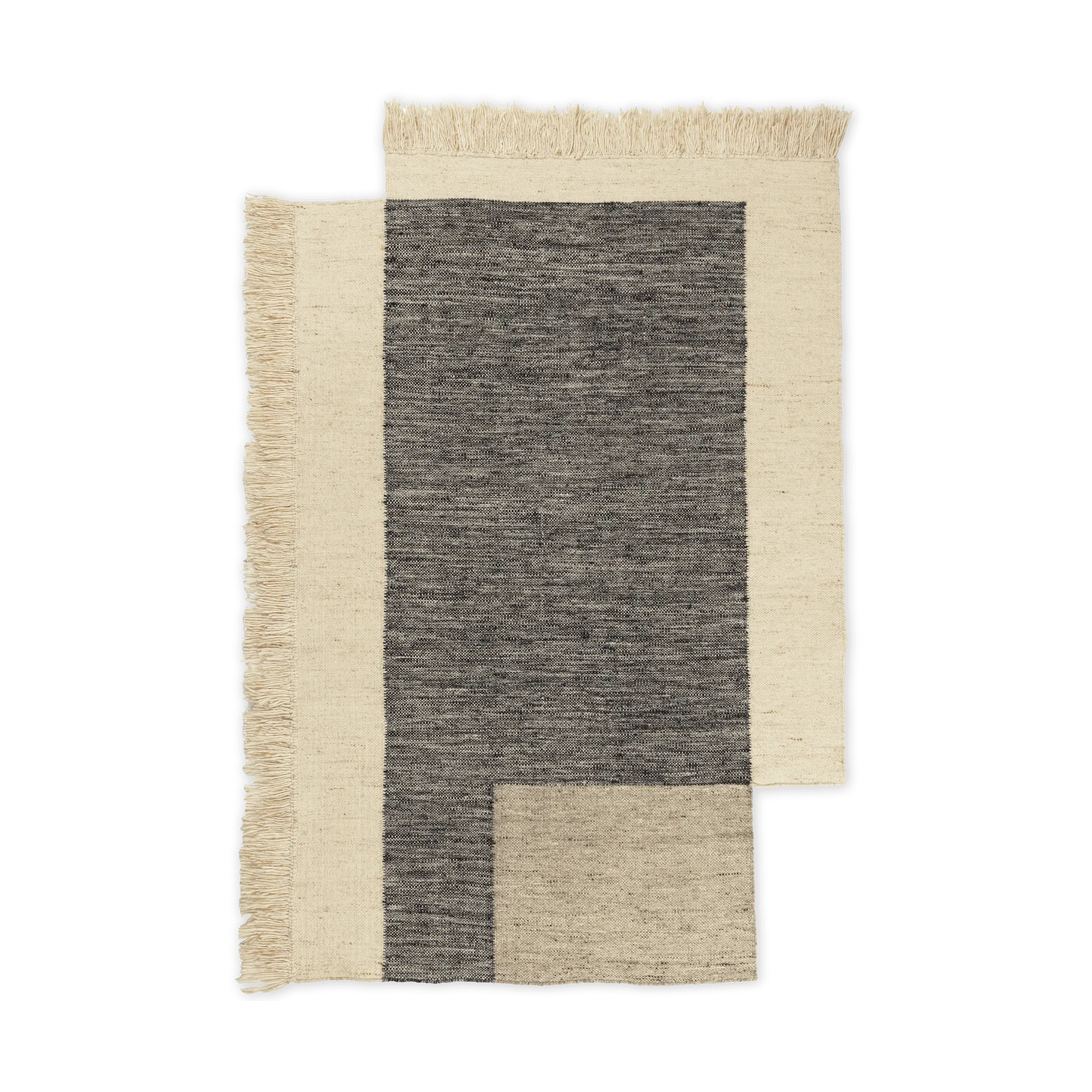 Dywan wełniany Counter, Kolor węgla-drabina, 140x200 cm Ferm Living