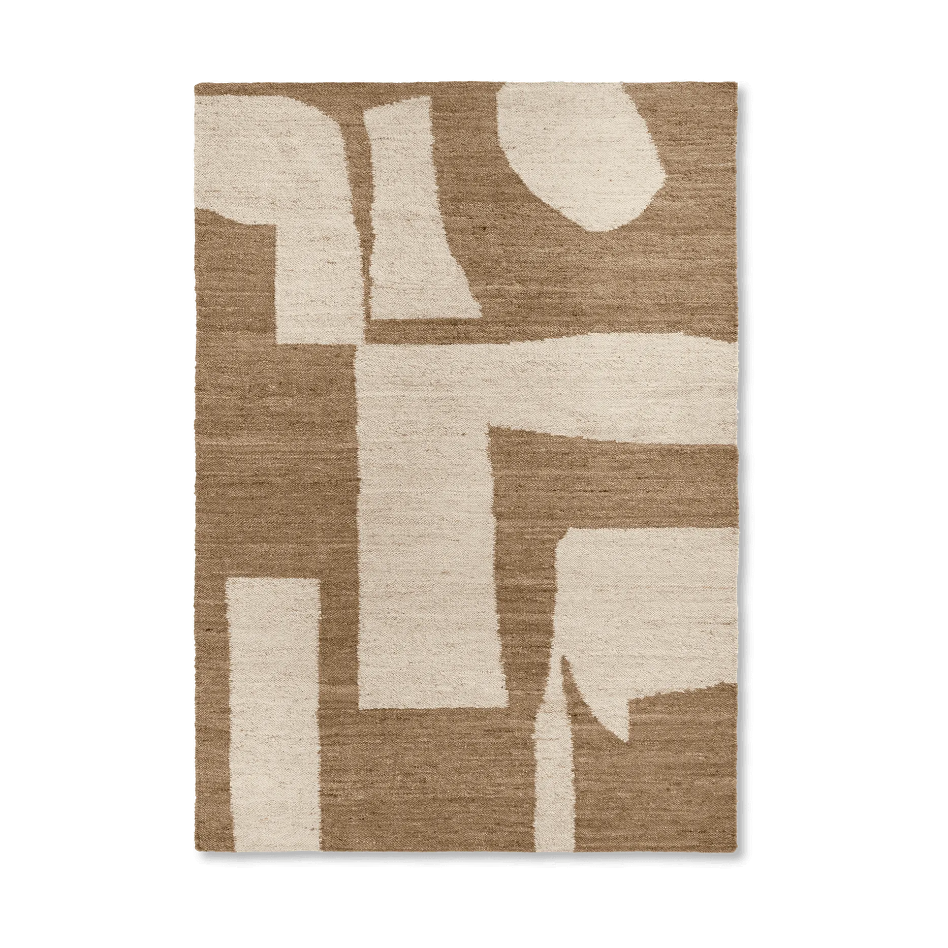 Dywan wełniany Piece, Kremowo-karmelowy, 200x300 cm Ferm Living