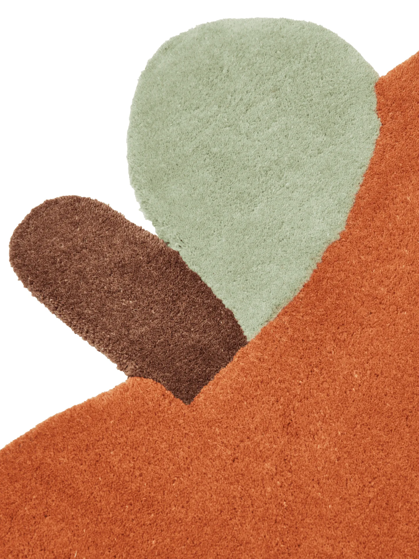 Dywan z włosiem Apple, Brown Clay, 110x110 cm Ferm Living