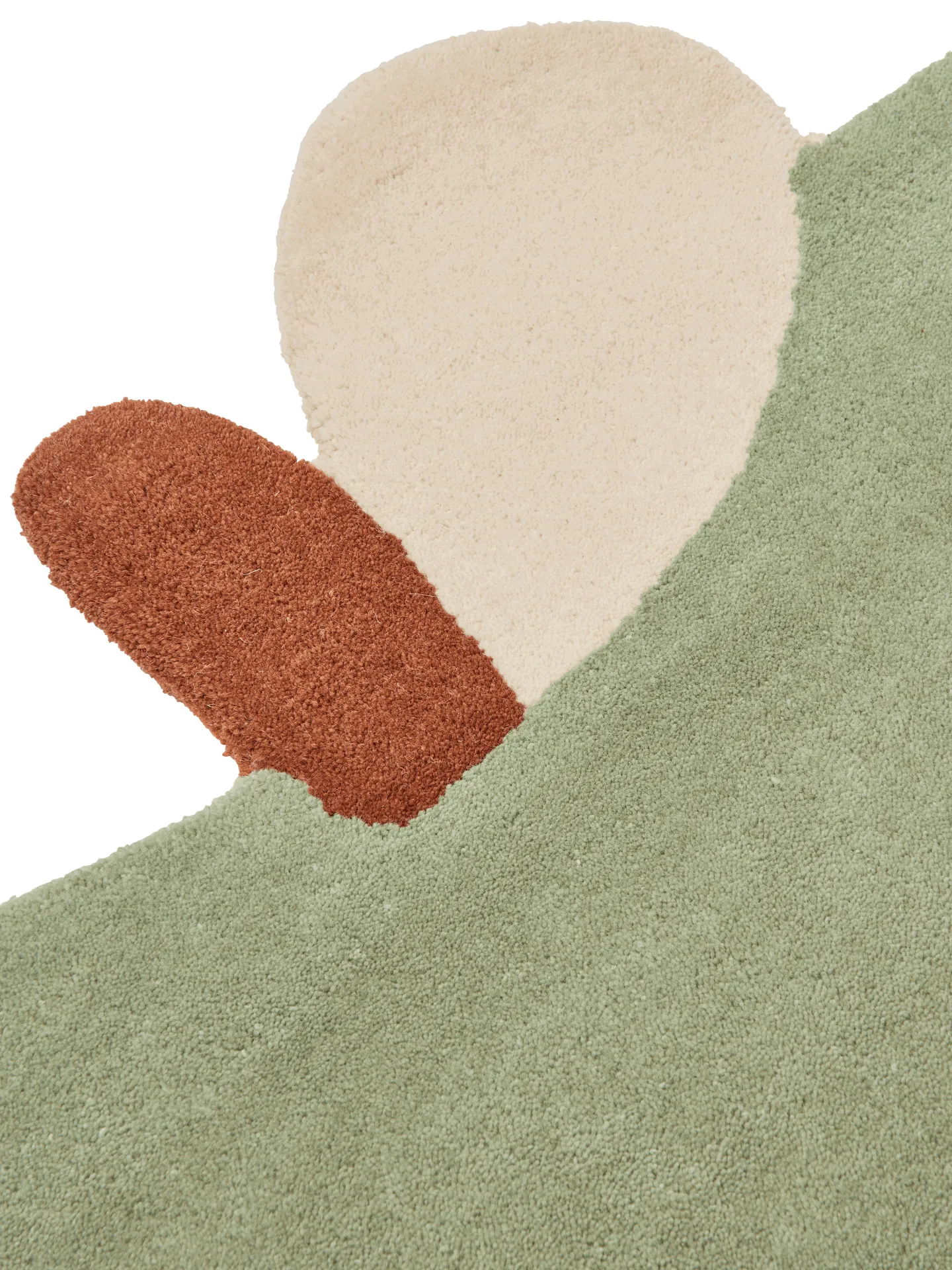 Dywan z włosiem Apple, Tea Green, 110x110 cm Ferm Living