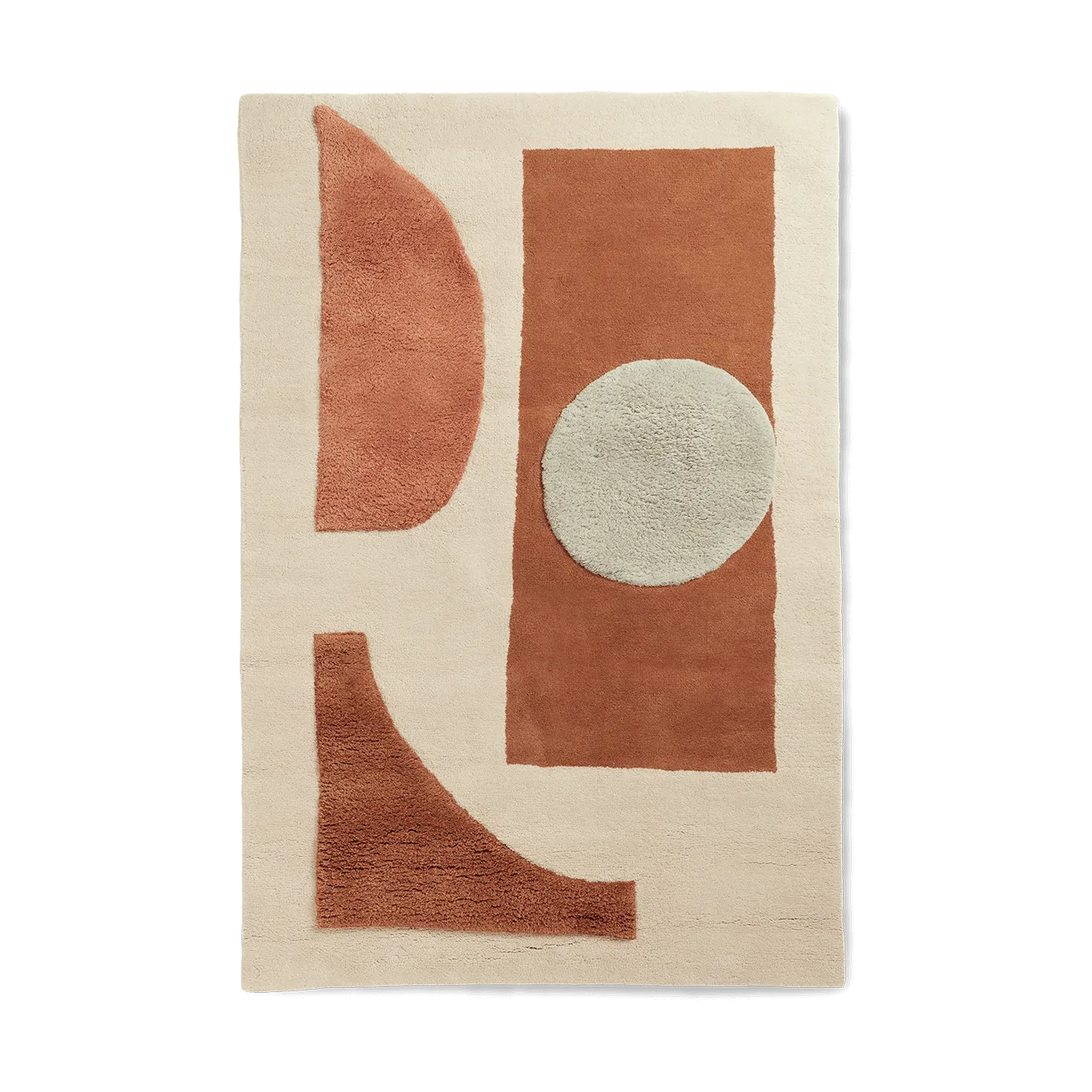 Dywan z włosiem Bloco, Blush-off white, 120x180 cm Ferm Living