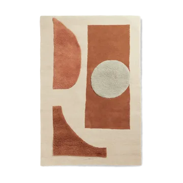 Dywan z włosiem Bloco - Blush-off white, 120x180 cm - Ferm Living