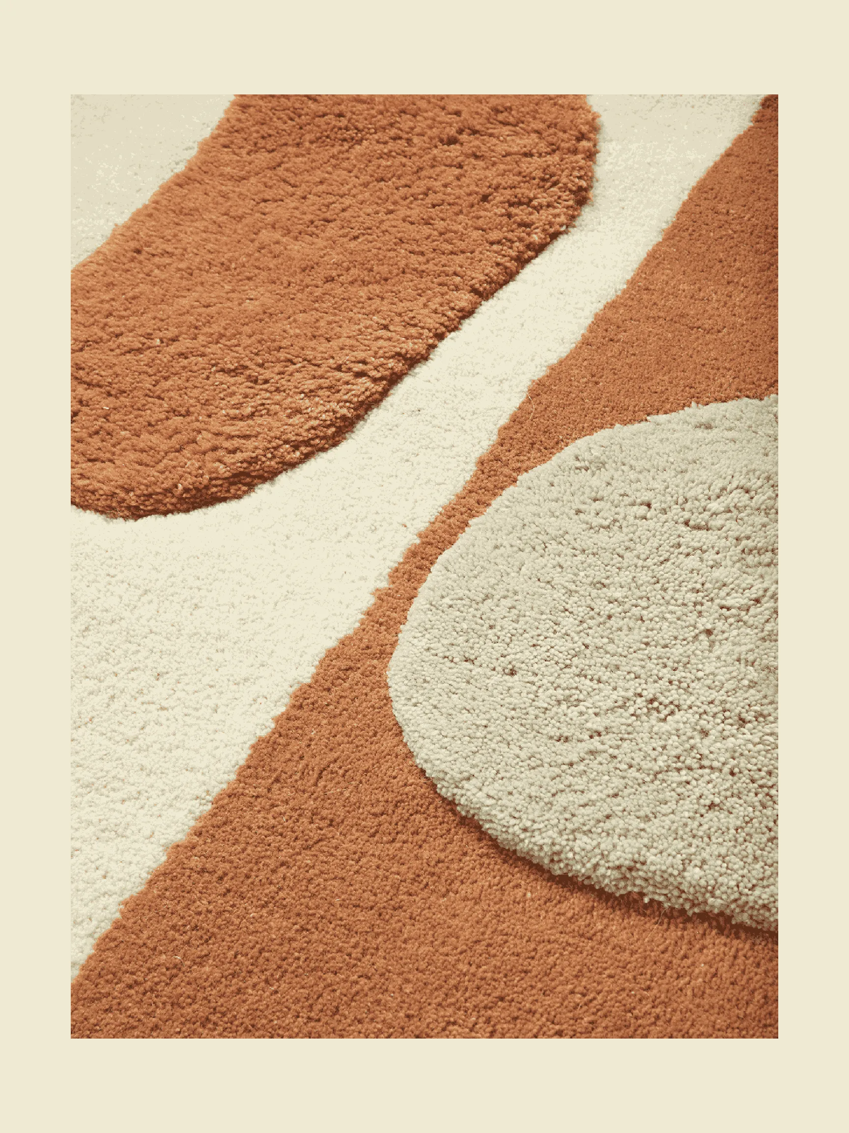 Dywan z włosiem Bloco, Blush-off white, 120x180 cm Ferm Living