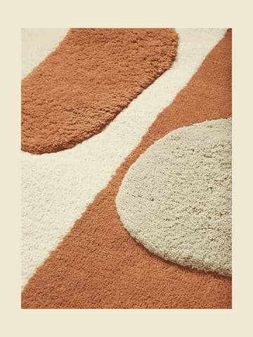 Dywan z włosiem Bloco - Blush-off white, 120x180 cm - Ferm Living