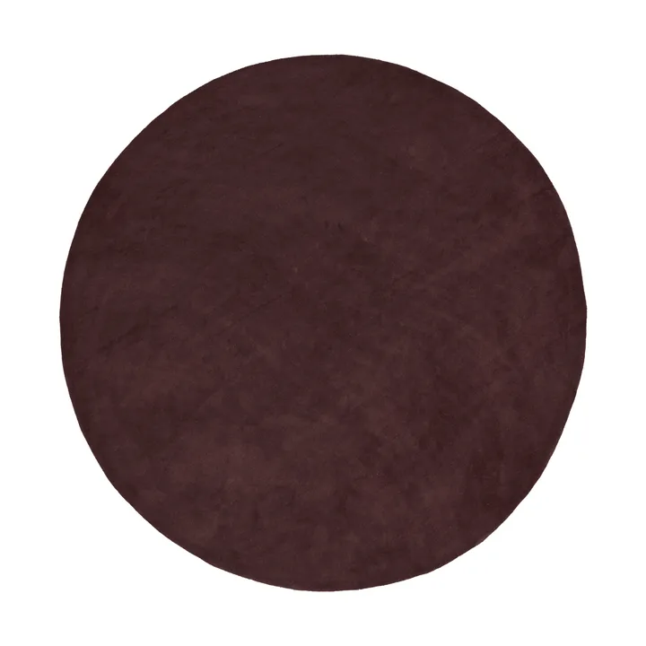 Dywan z włosiem Stille okrągły - Dark pecan, Ø240 cm - Ferm Living